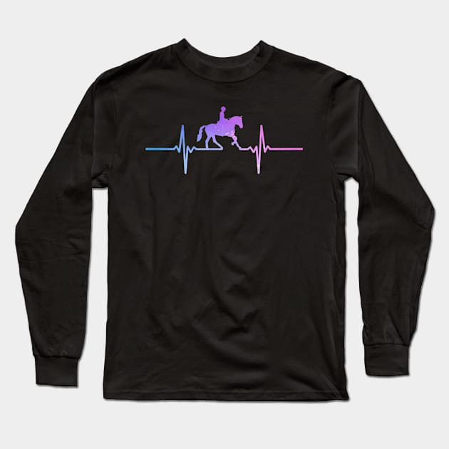 horse riding Long Sleeve T-Shirt by Mandala Project